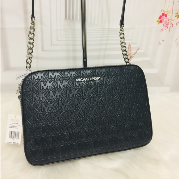 Michael Kors Black debossed leather crossbody bag - Picture 7 of 13